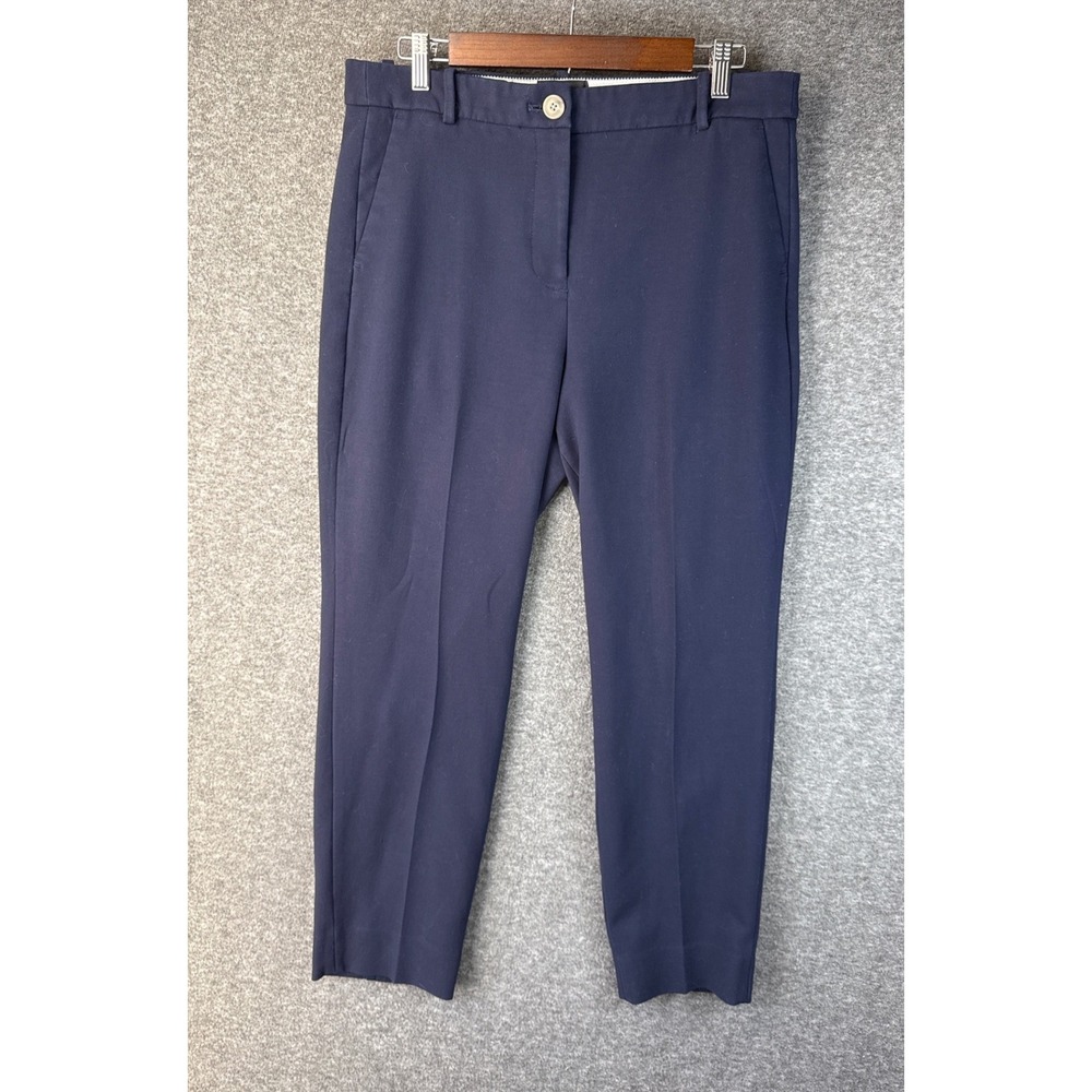 J.Crew 365 High-Rise Cameron Navy Blue Tapered Ankle Pants Womens Size 12 Career